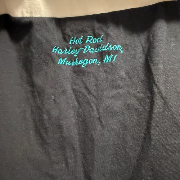 Harley-Davidson Teal and Black Tube Top - Size M - Picture 5 of 6